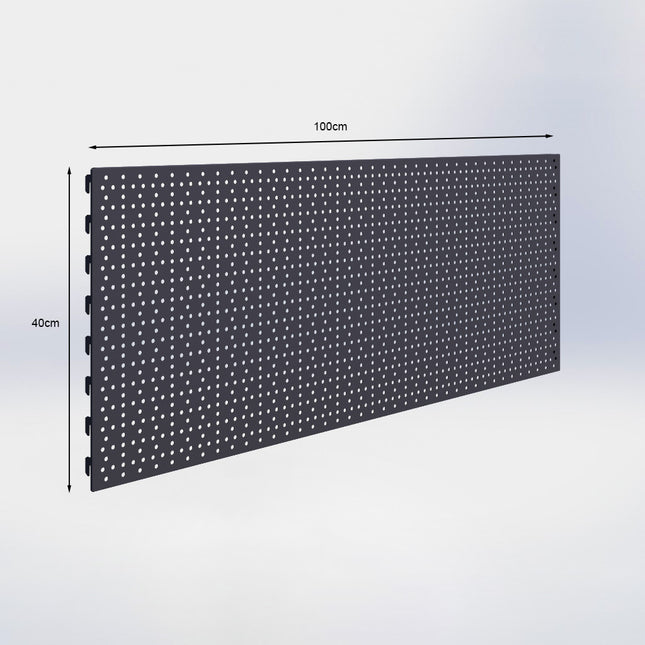 Winkelstelling achterwand perforatie Antraciet (H x B) 40 cm x 100 cm