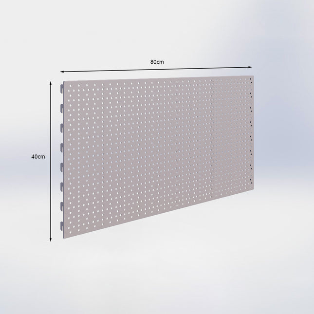 Winkelstelling achterwand perforatie Grijs (H x B) 40 cm x 80 cm