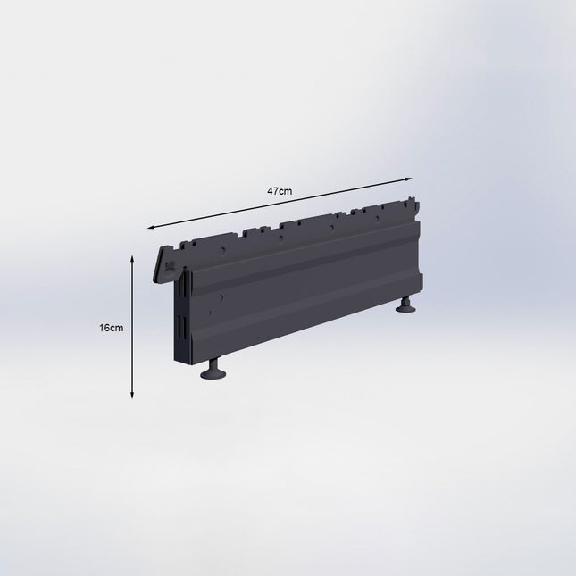 Winkelstelling voet Antraciet (H x D) 16 cm x 47 cm