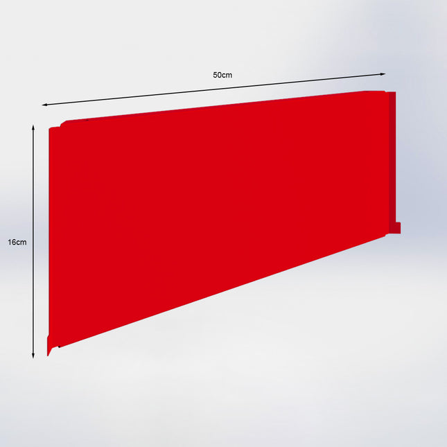 Plint Rood voor hoekplank van 37 cm