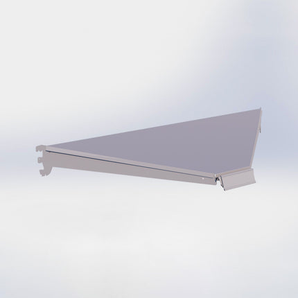 Hoekstelling legplank Grijs (D x L) 57 cm x 100 cm met dragers (D) 57 cm en prijsetiket