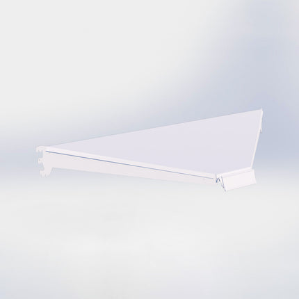 Hoekstelling legplank Wit (D x L) 57 cm x 100 cm met dragers (D) 57 cm en prijsetiket