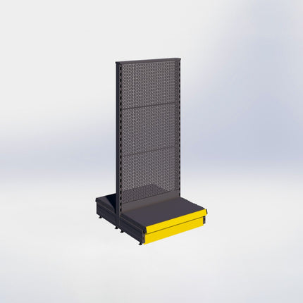 Middenstelling perforatie - H140 x B66,5 x D37 cm - 1 niveau - Antraciet