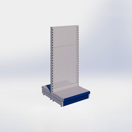 Middenstelling perforatie - H140 x B66,5 x D37 cm - 1 niveau - Grijs