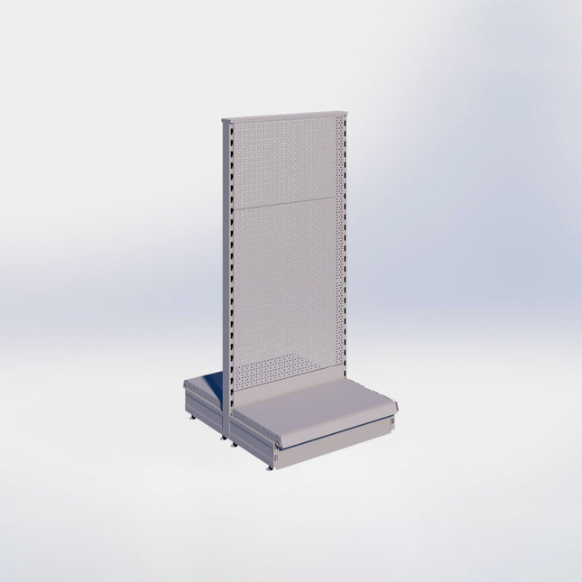 Middenstelling perforatie - H140 x B66,5 x D37 cm - 1 niveau - Grijs