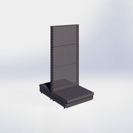 Middenstelling perforatie - H140 x B66,5 x D47 cm - 1 niveau - Antraciet