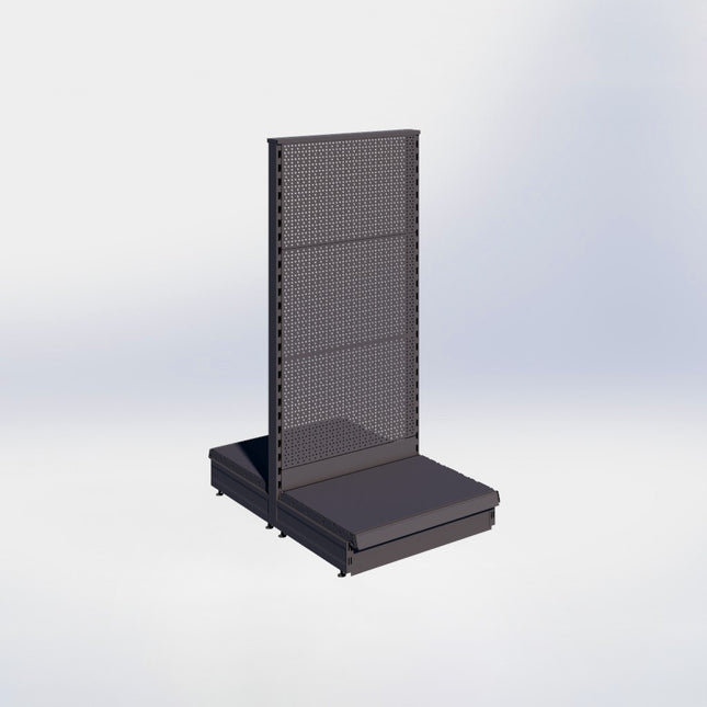 Middenstelling perforatie - H140 x B66,5 x D47 cm - 1 niveau - Antraciet