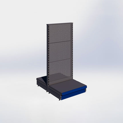 Middenstelling perforatie - H140 x B66,5 x D47 cm - 1 niveau - Antraciet