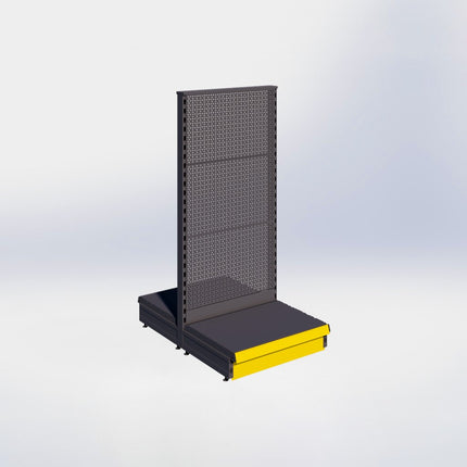 Middenstelling perforatie - H140 x B66,5 x D47 cm - 1 niveau - Antraciet