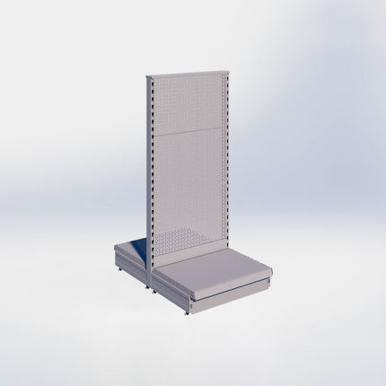 Middenstelling perforatie - H140 x B66,5 x D47 cm - 1 niveau - Grijs