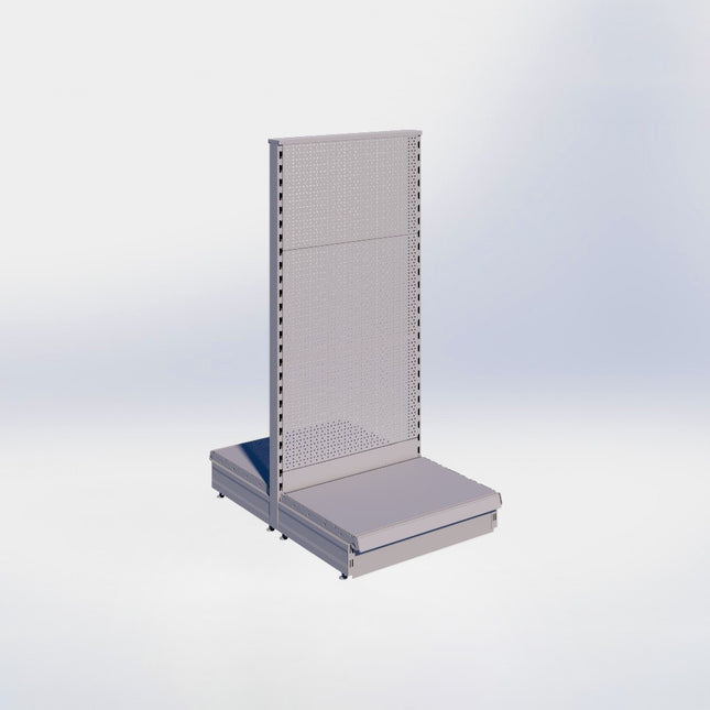 Middenstelling perforatie - H140 x B66,5 x D47 cm - 1 niveau - Grijs