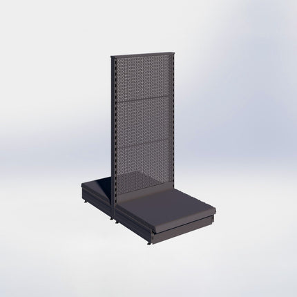 Middenstelling perforatie - H140 x B66,5 x D57 cm - 1 niveau - Antraciet