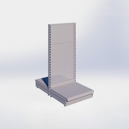 Middenstelling perforatie - H140 x B66,5 x D57 cm - 1 niveau - Grijs