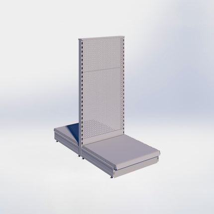 Middenstelling perforatie - H140 x B66,5 x D67 cm - 1 niveau - Grijs