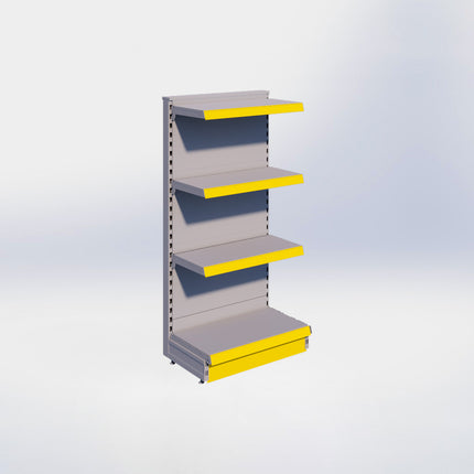 Kopstelling - H140 x B66,5 x D37 cm - 4 niveaus - Grijs