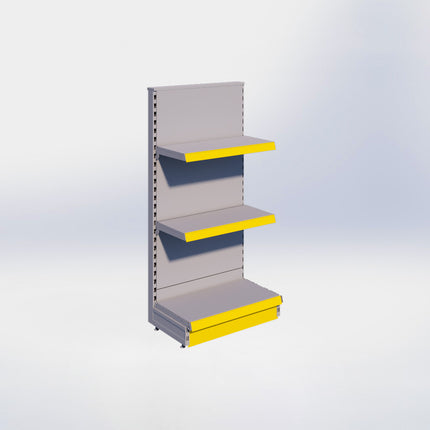 Kopstelling - H140 x B66,5 x D37 cm - 3 niveaus - Grijs