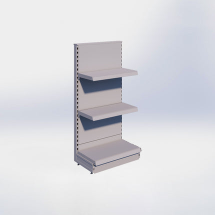 Kopstelling - H140 x B66,5 x D37 cm - 3 niveaus - Grijs