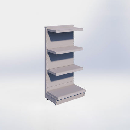 Kopstelling - H140 x B66,5 x D37 cm - 4 niveaus - Grijs