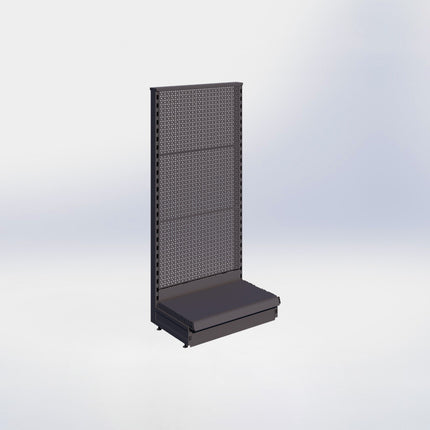 Kopstelling perforatie - H140 x B66,5 x D37 cm - 1 niveau - Antraciet