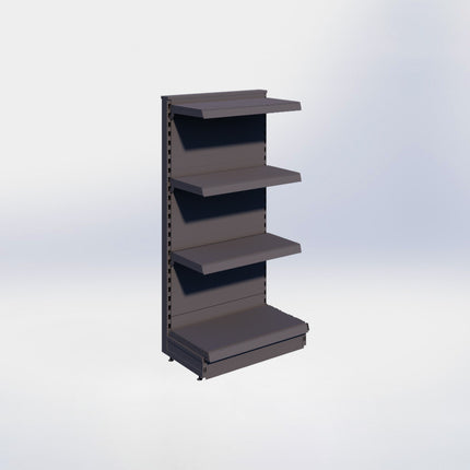 Kopstelling - H140 x B66,5 x D37 cm - 4 niveaus - Antraciet