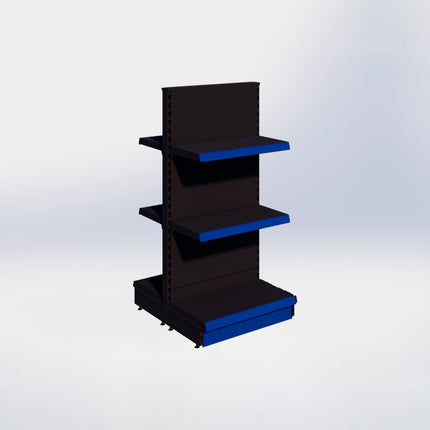 Middenstelling - H140 x B66,5 x D37 cm - 3 niveaus - Zwart