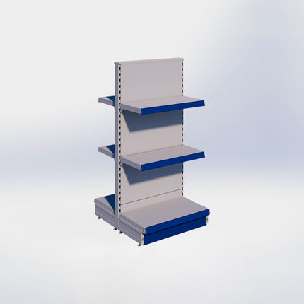 Middenstelling - H140 x B66,5 x D37 cm - 3 niveaus - Grijs