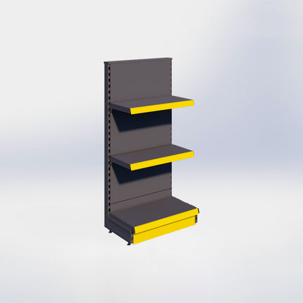 Kopstelling - H140 x B66,5 x D37 cm - 3 niveaus - Antraciet