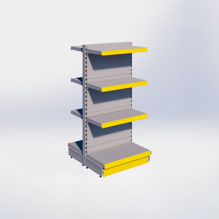 Middenstelling - H140 x B66,5 x D37 cm - 4 niveaus - Grijs