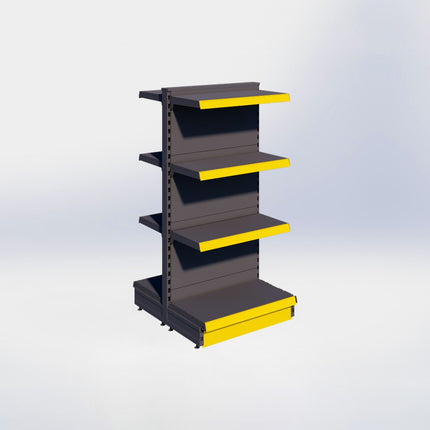 Middenstelling - H140 x B66,5 x D37 cm - 4 niveaus - Antraciet