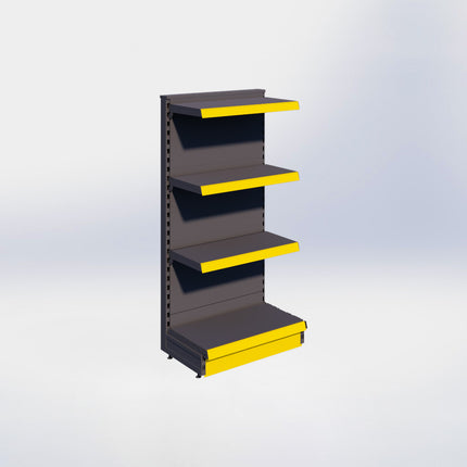 Kopstelling - H140 x B66,5 x D37 cm - 4 niveaus - Antraciet