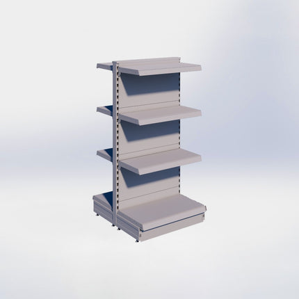 Middenstelling - H140 x B66,5 x D37 cm - 4 niveaus - Grijs