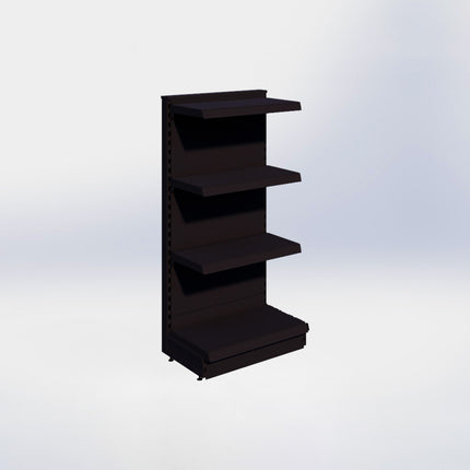 Kopstelling - H140 x B66,5 x D37 cm - 4 niveaus - Zwart