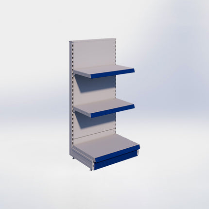 Kopstelling - H140 x B66,5 x D47 cm - 3 niveaus - Grijs