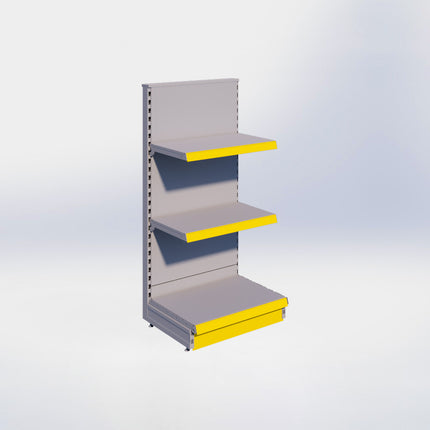 Kopstelling - H140 x B66,5 x D47 cm - 3 niveaus - Grijs