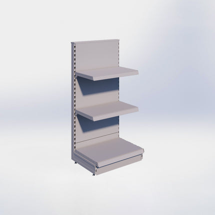 Kopstelling - H140 x B66,5 x D47 cm - 3 niveaus - Grijs