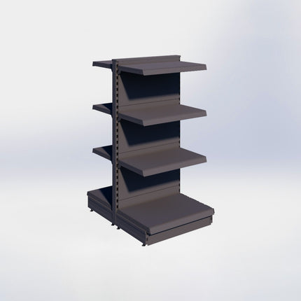 Middenstelling - H140 x B66,5 x D47 cm - 4 niveaus - Antraciet