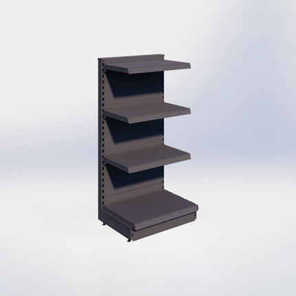 Kopstelling - H140 x B66,5 x D47 cm - 4 niveaus - Antraciet