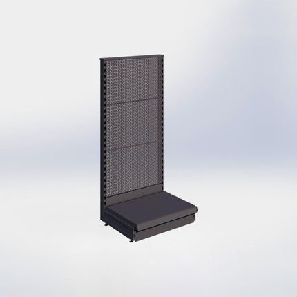 Kopstelling perforatie - H140 x B66,5 x D47 cm - 1 niveau - Antraciet