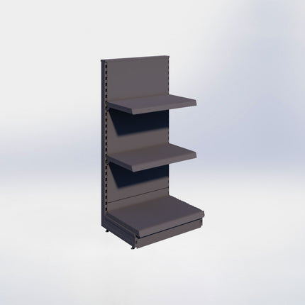 Kopstelling - H140 x B66,5 x D47 cm - 3 niveaus - Antraciet