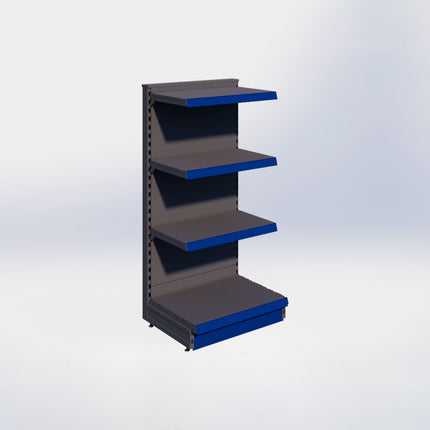 Kopstelling - H140 x B66,5 x D47 cm - 4 niveaus - Antraciet