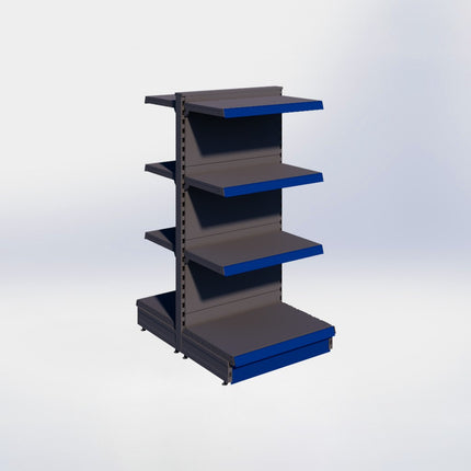 Middenstelling - H140 x B66,5 x D47 cm - 4 niveaus - Antraciet