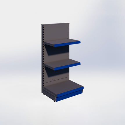 Kopstelling - H140 x B66,5 x D47 cm - 3 niveaus - Antraciet