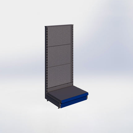 Kopstelling perforatie - H140 x B66,5 x D47 cm - 1 niveau - Antraciet