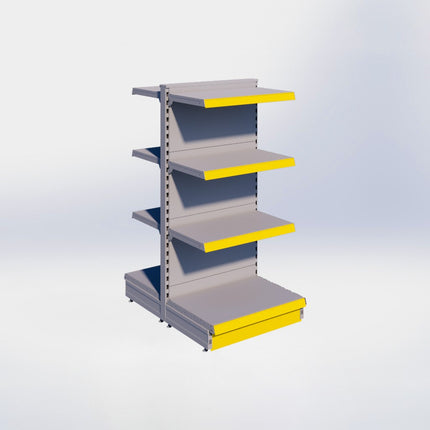 Middenstelling - H140 x B66,5 x D47 cm - 4 niveaus - Grijs