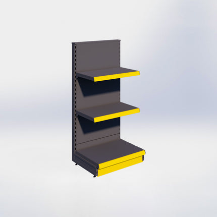 Kopstelling - H140 x B66,5 x D47 cm - 3 niveaus - Antraciet