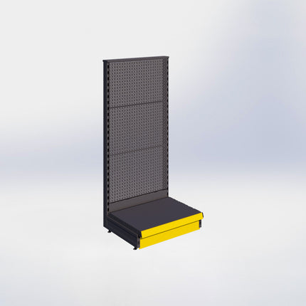 Kopstelling perforatie - H140 x B66,5 x D47 cm - 1 niveau - Antraciet