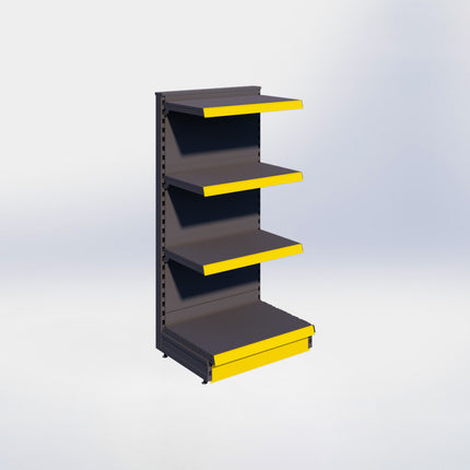 Kopstelling - H140 x B66,5 x D47 cm - 4 niveaus - Antraciet