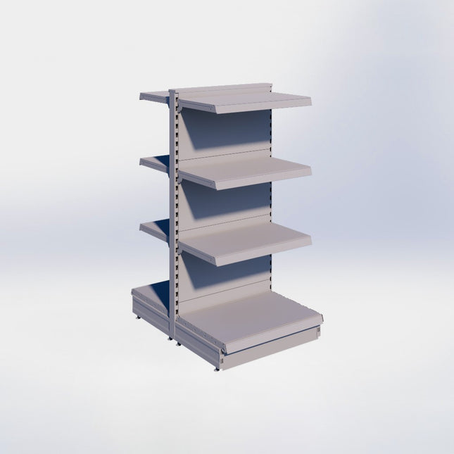 Middenstelling - H140 x B66,5 x D47 cm - 4 niveaus - Grijs