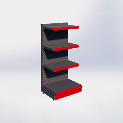 Kopstelling - H140 x B66,5 x D47 cm - 4 niveaus - Antraciet