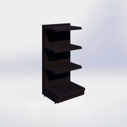 Kopstelling - H140 x B66,5 x D47 cm - 4 niveaus - Zwart